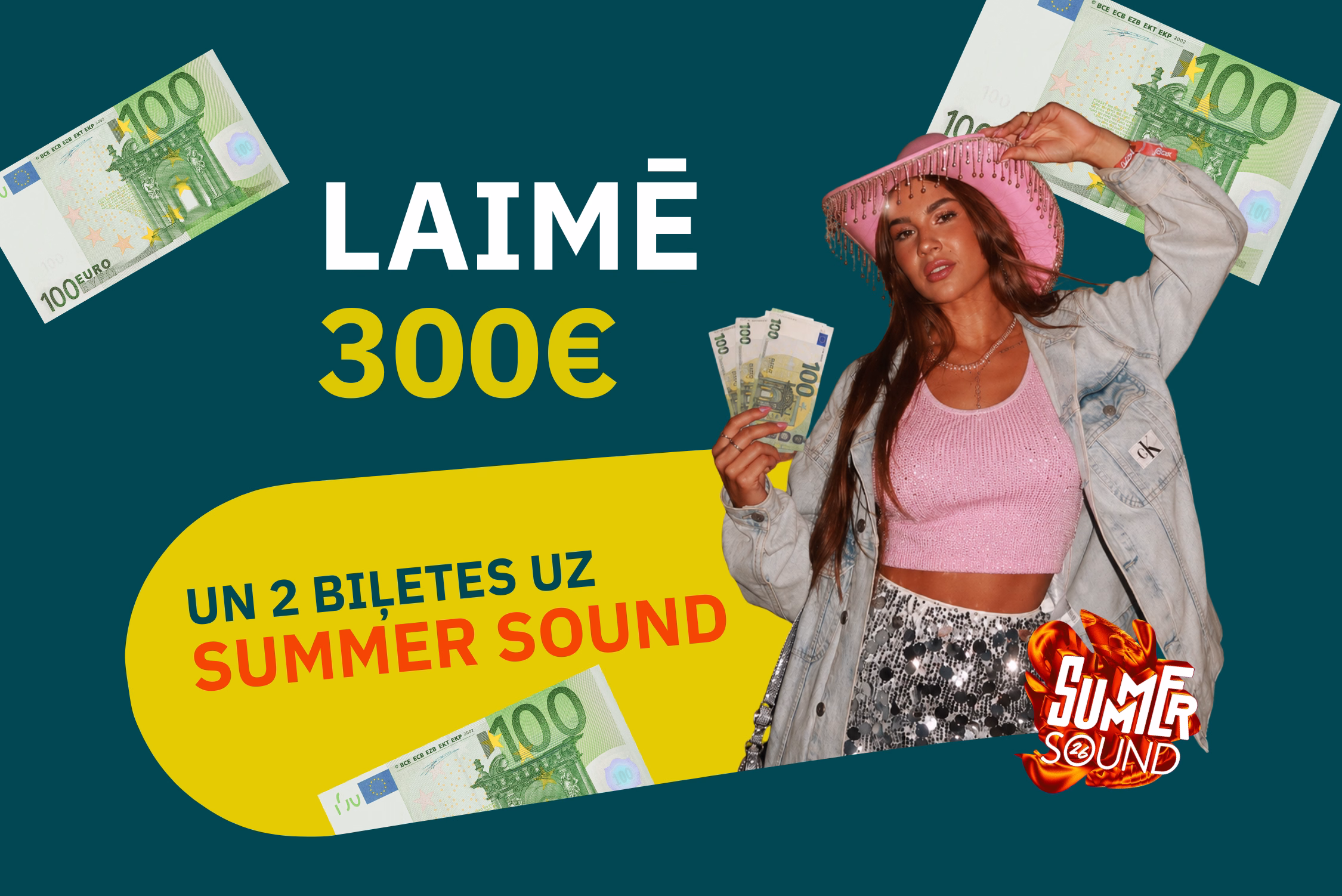 Laimē 300€ un biļetes uz Summer Sound no Primero!